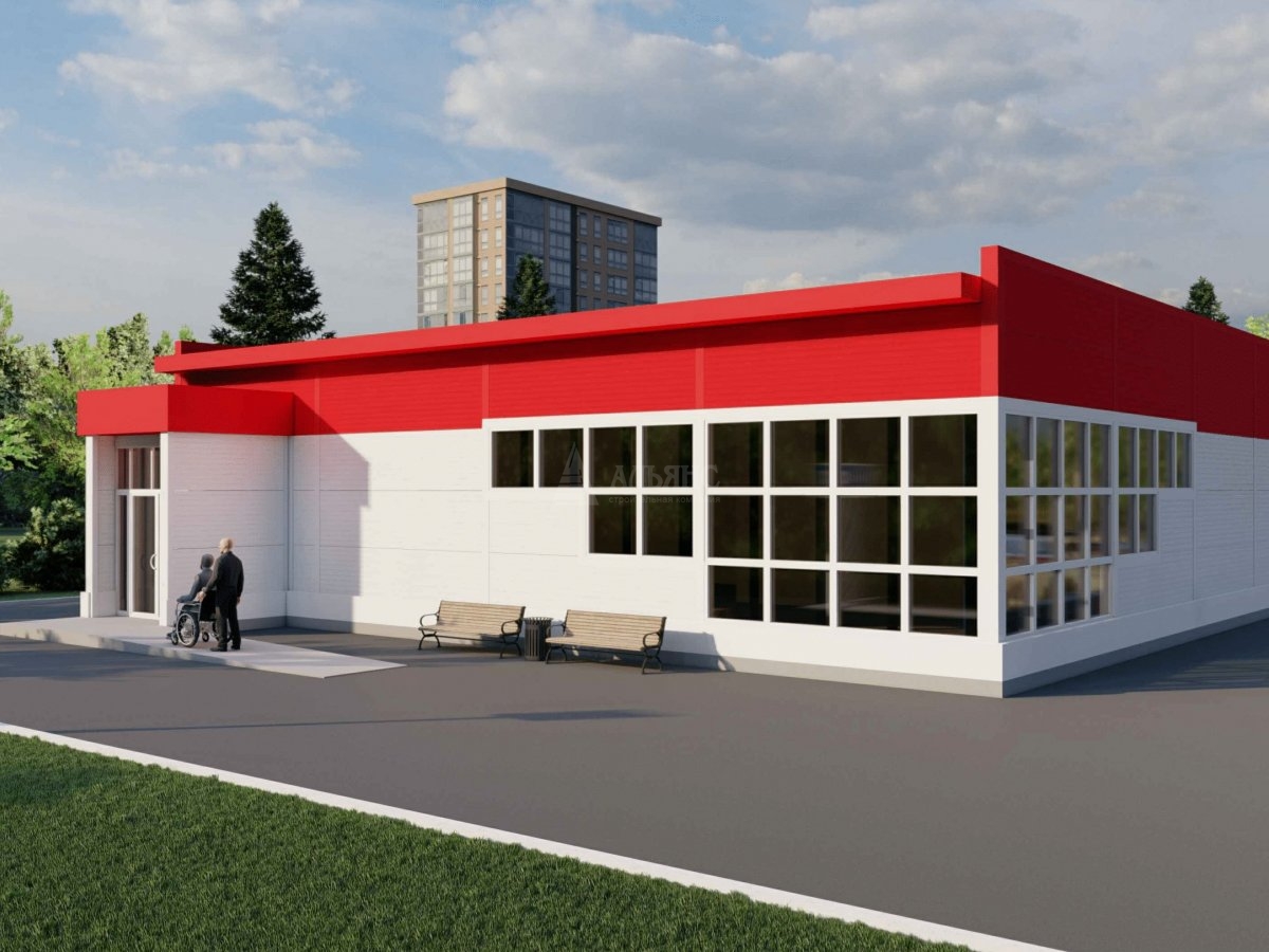 3D визуализация Магазин из сэндвич-панелей - фото 2