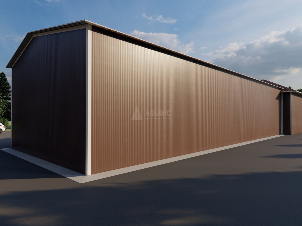 3D визуализация Ангар-склад из сэндвич-панелей - фото 3